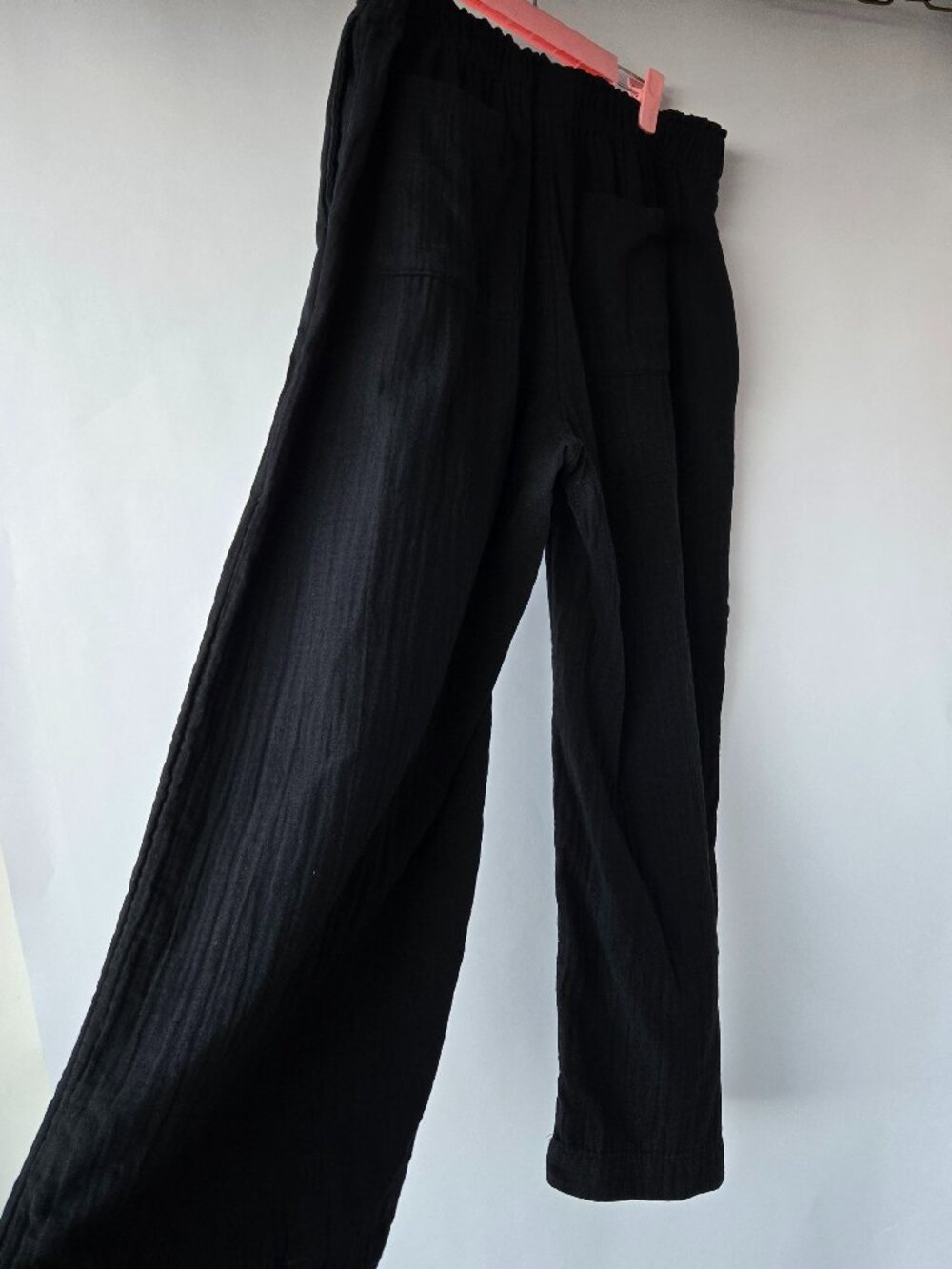 Old Navy High Rise Wide Leg Cotton Pants Boho Minimalist Preppy Casual Comfy
